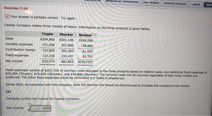  ATOR MESSAGE MY INSTRUCTOR FULL SCREEN PRINTER VERSION BACK NEX Exercise