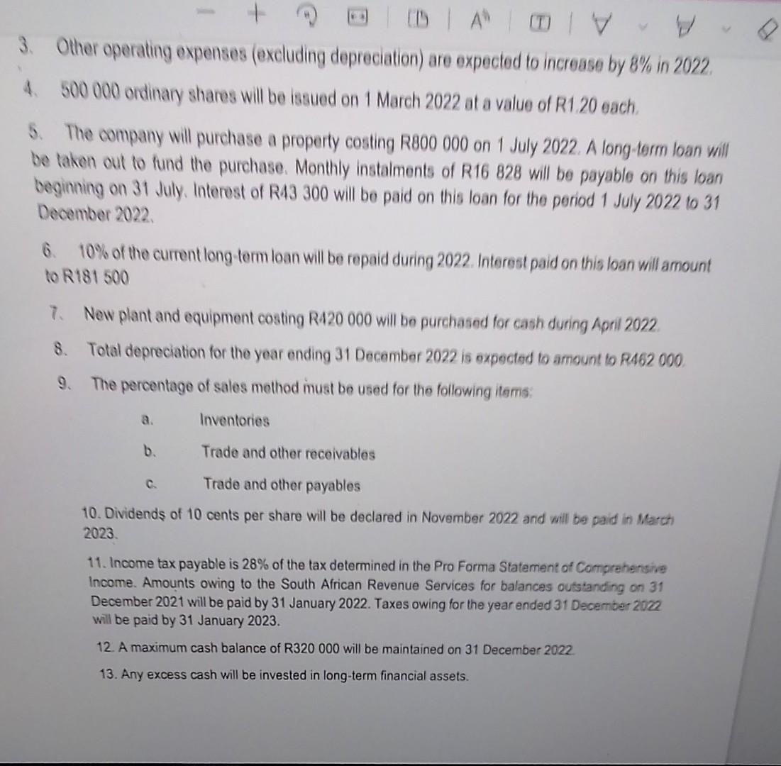 as at 31 December 2022. (Note: except where (14 Marks) othenvise stated,