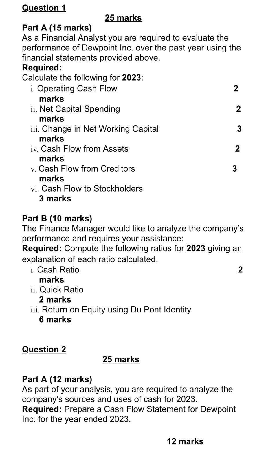 format Thank you Please Answer all questions its needed in excel format