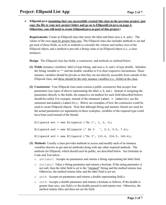 how to do this project! please help!! Specifications Overview: You will write