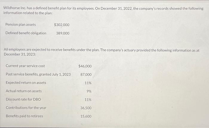 Please calculate the defined benefit expense for 2023 using ASPE and IFRS.