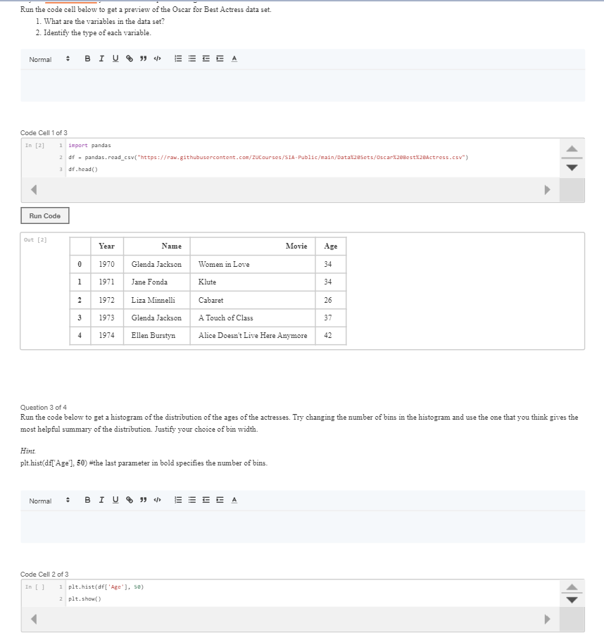 STATISTICAL Run the code cell below to get a preview of the