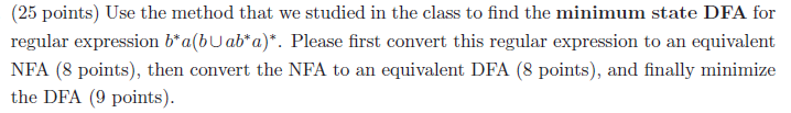  (25 points) Use the method that we studied in the class