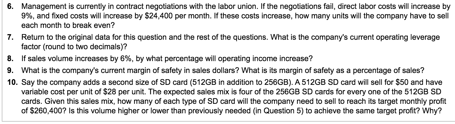 and other devices). Price and cost data for a relevant range extending