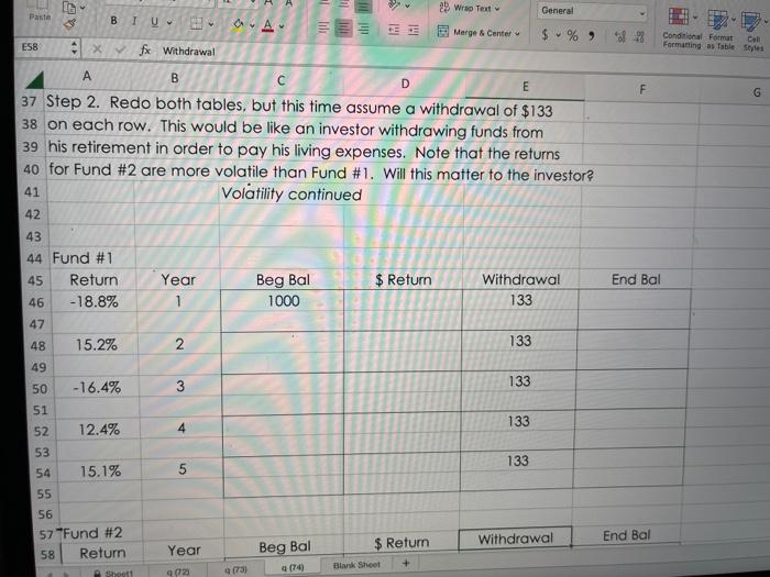 the " $ Return" for Fund #1 for the first year would