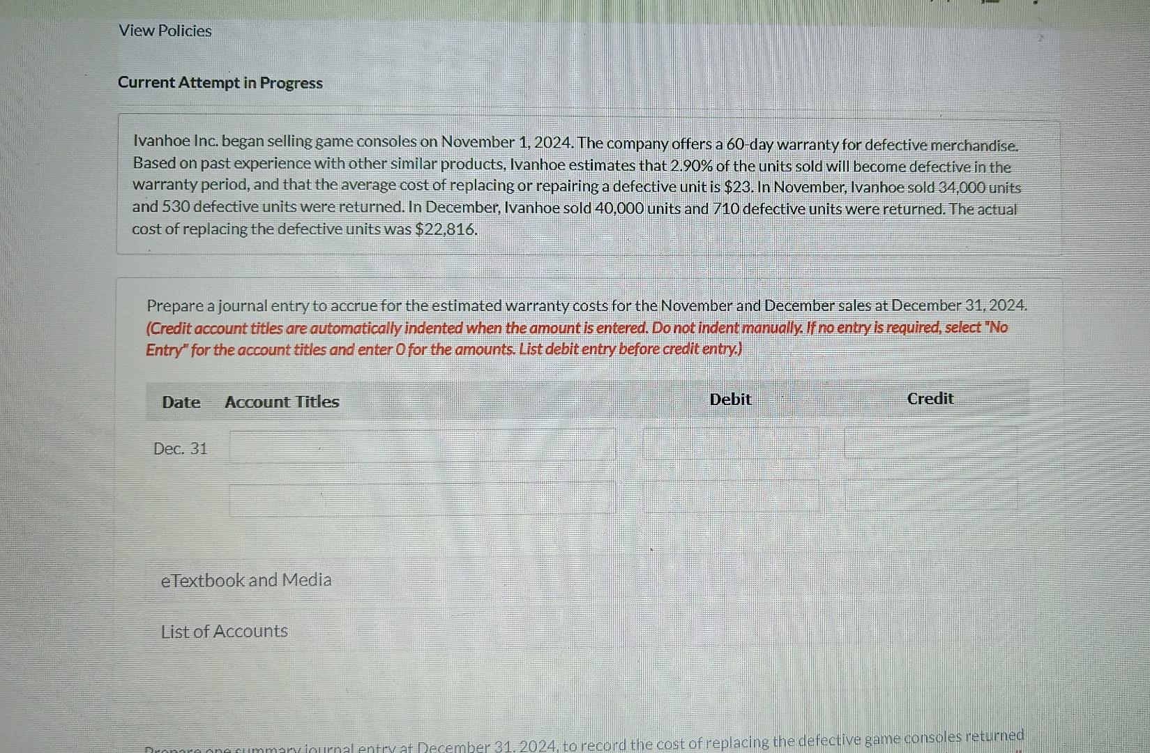  please send answer Prepare one summary journal entry at December 31,2024