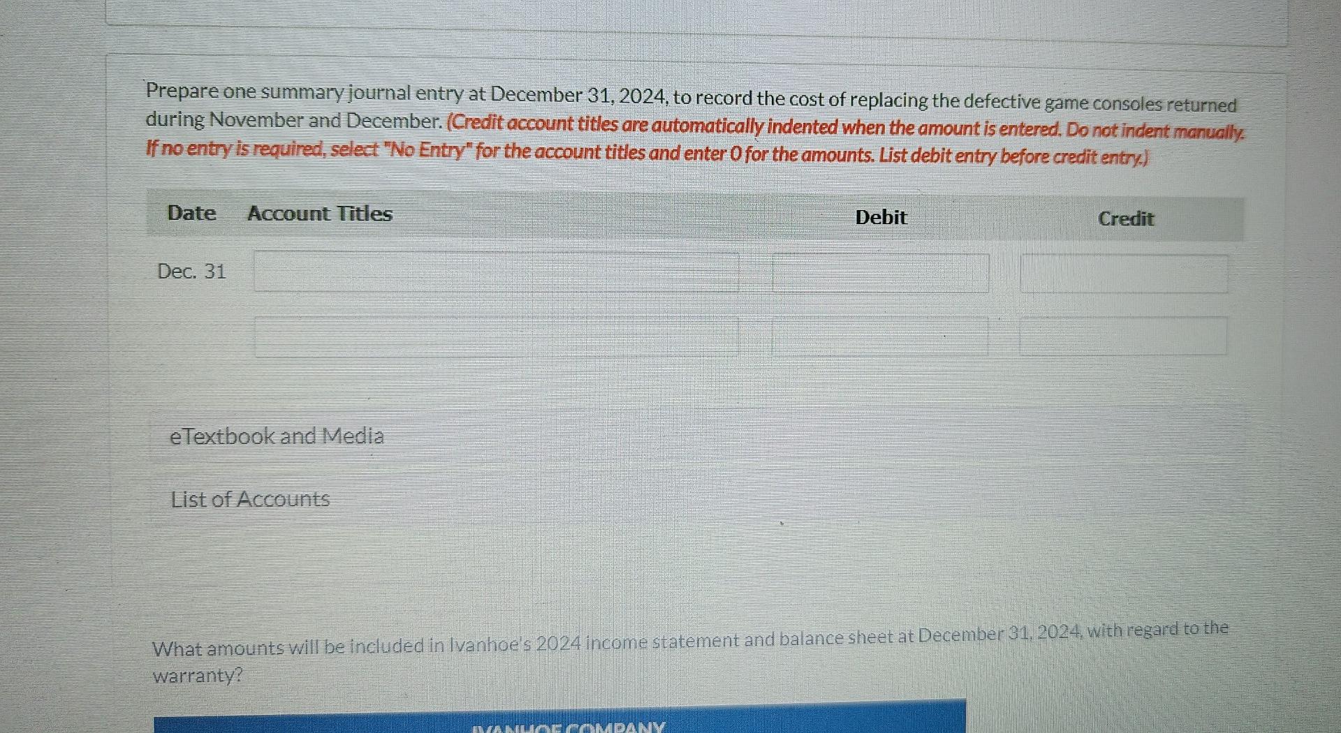 , to record the cost of replacing the defective game consoles returned