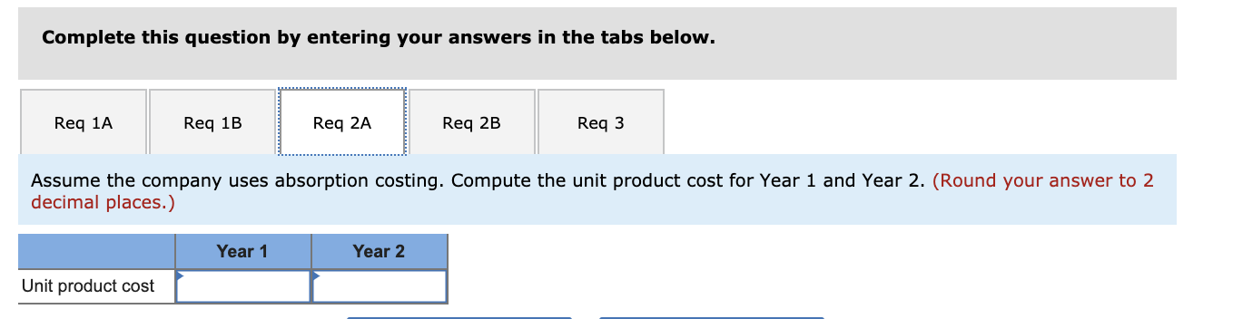 following information pertains to each of the company's first two years of