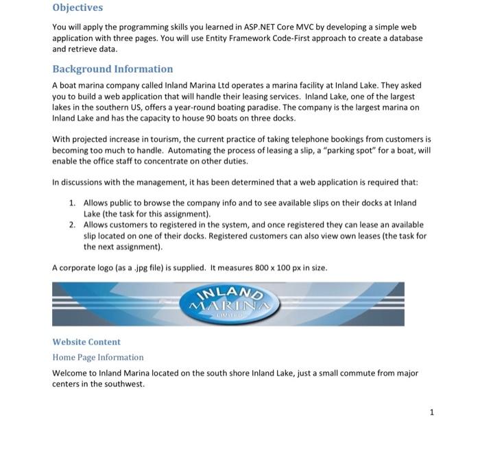  You will apply the programming skills you learned in ASP.NET Core