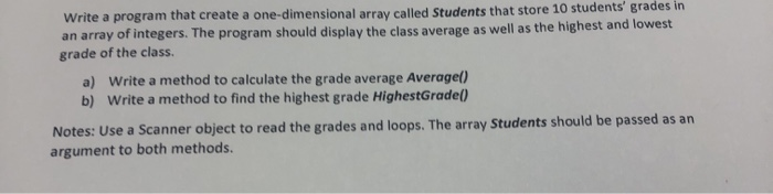 Write a program that create a one-dimensional array called Students that