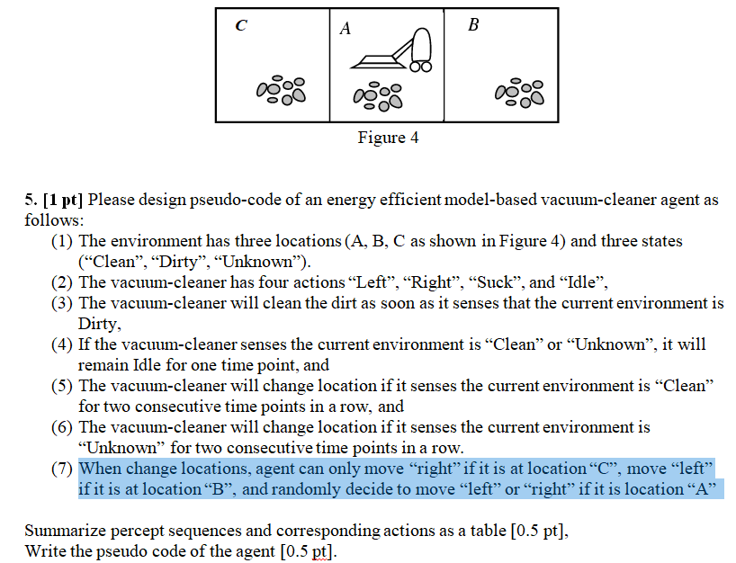  ---- [1 pt] Please design pseudo-code of an energy efficient model-based