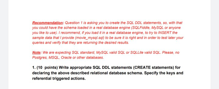 pdf, txt or doc format) with answers to the following questions. Consider