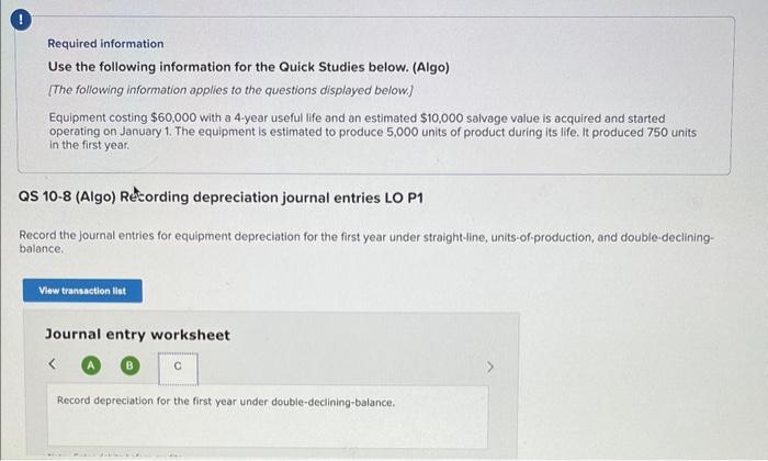 helpb Required information Use the following information for the Quick Studies below.