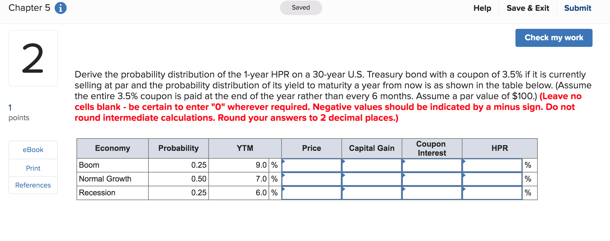 Chapter 5 A Saved Help Save & Exit Submit Check my
