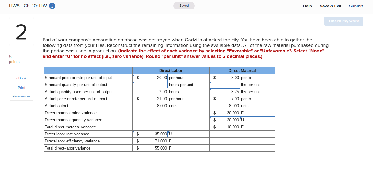 I only need help with the two empty boxes for standard quantity