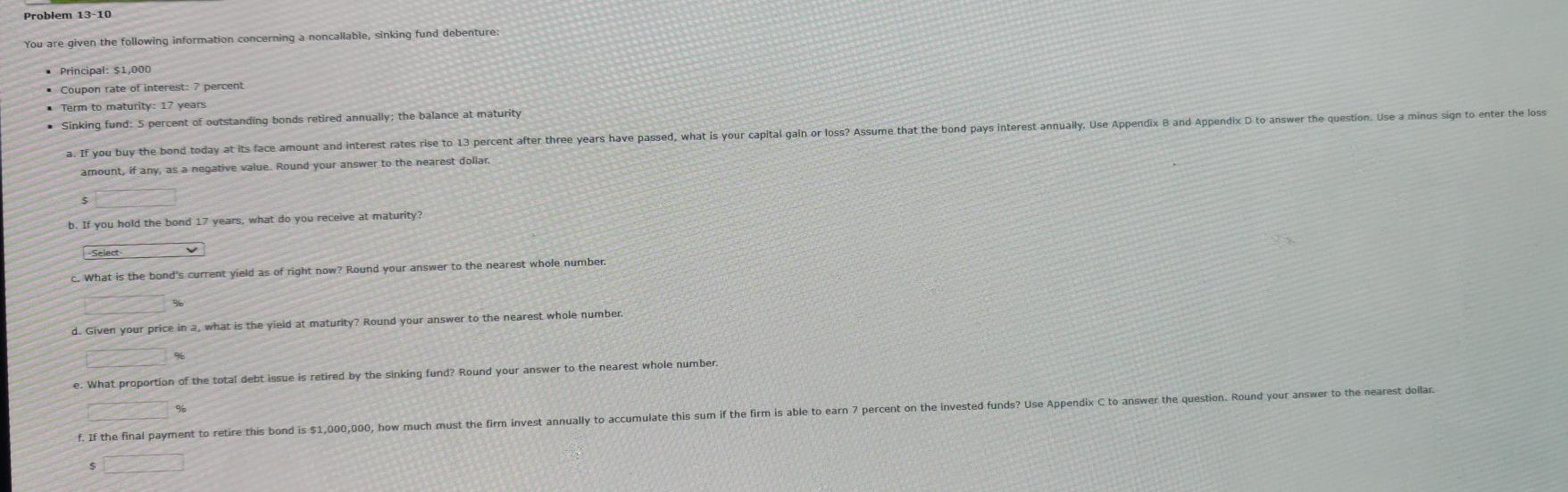 Old MathJax webview Problem 13-10 You are given the following information concerning