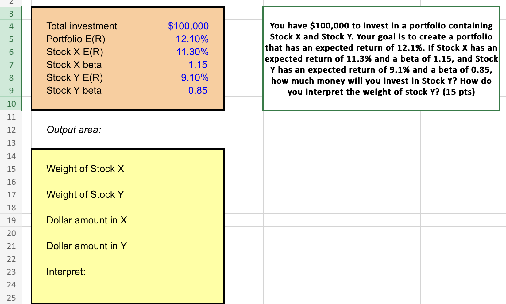  please can you do it on excel 
