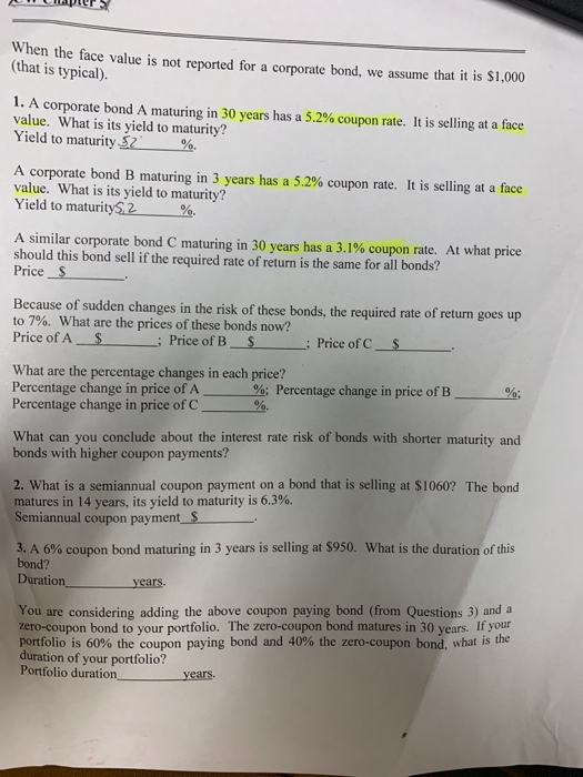  W piers en the face value is not reported for a