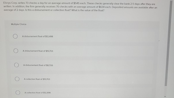 Ellcrys Corp. writes 73 checks a day for an average amount