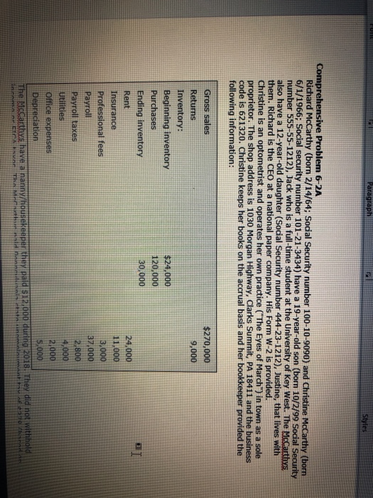 need help completing the rest of form 1040 how do you calculate