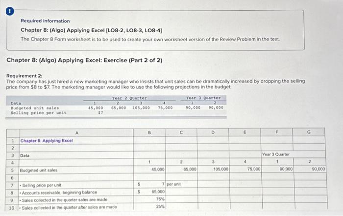 form and enter formulas in all cells that contain question marks. For