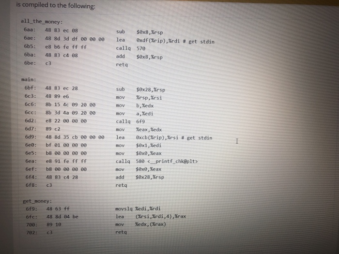 */; int b /insert your answer here int all_the money (int x,