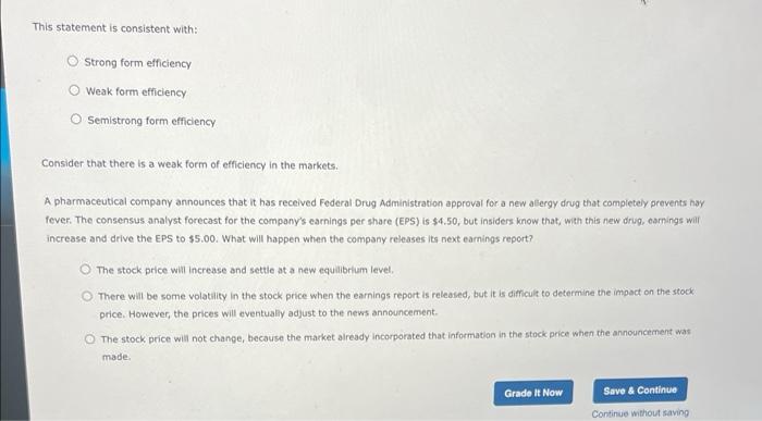 investors are rational. True False Almost all financial theory and decision models