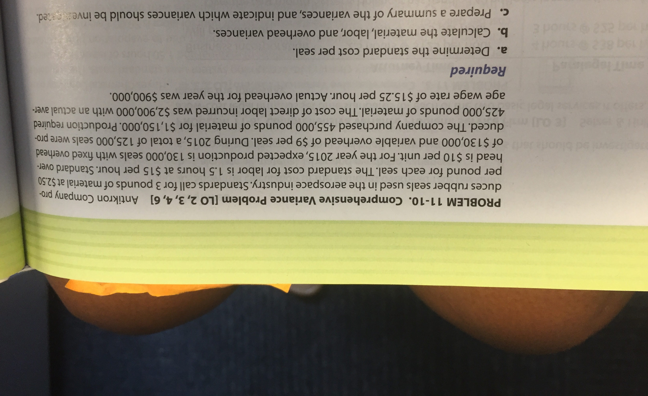  PROBLEM 11-10. Comprehensive Variance Problem [10 2, 3, 4, 6] Antikron