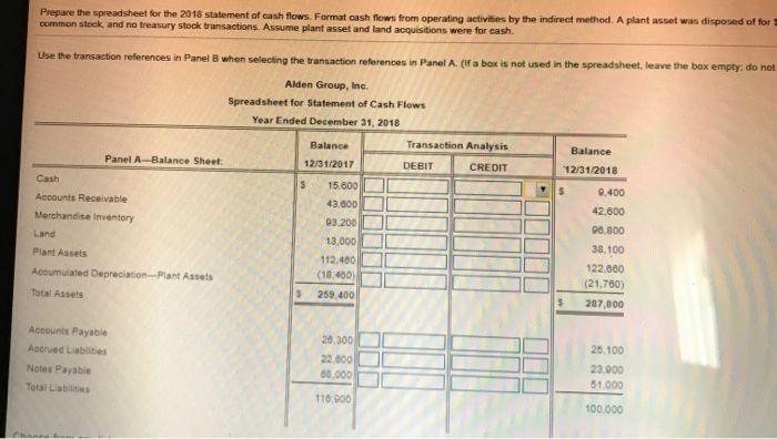 Hi, I'm requesting with your help. Panel A- Balance Sheet. Panel B-