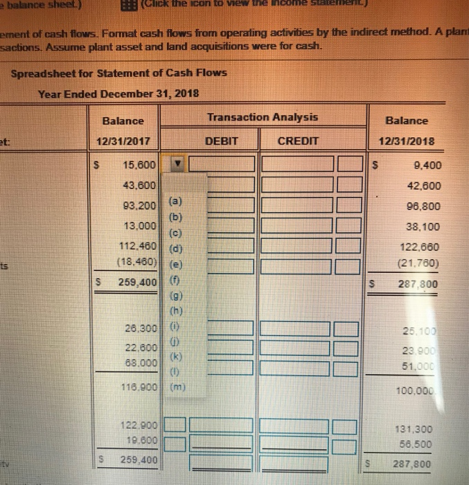 Statement of Cash Flows: Income statement Comparative Balance Sheet Thank you, Michelle