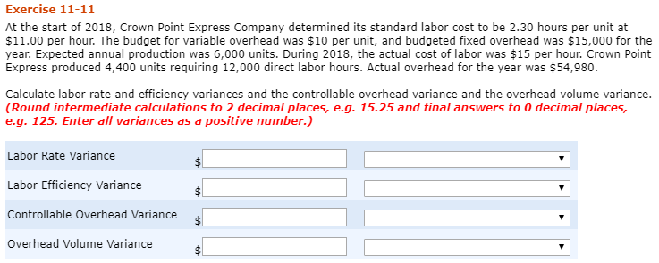 Please show steps to solve. Exercise 11-11 At the start of