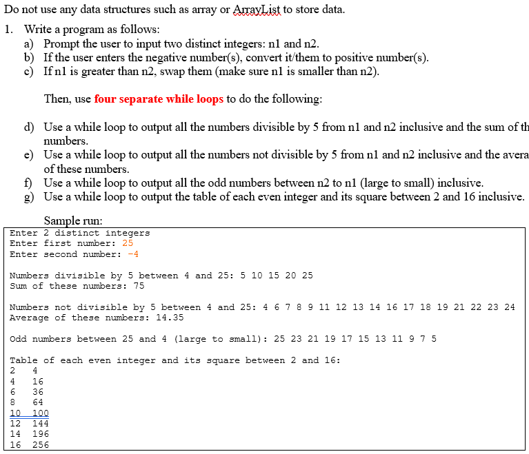 This is Java Programming. Please make variable clear and maybe add comments