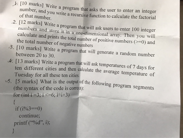  In C++ or C. Can someone please solve these for me?