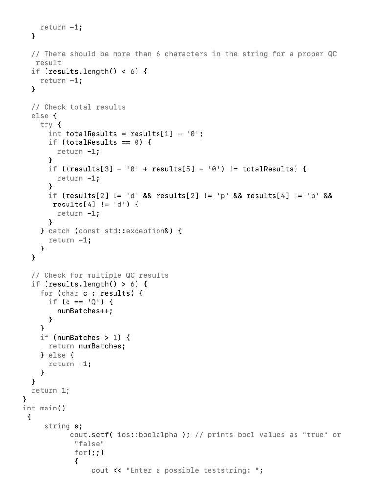 from all the batches reported in the string. If the parameter is