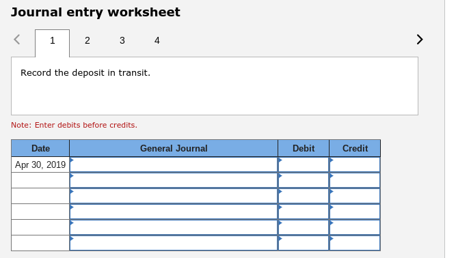 credit customer. The firm's checkbook contained the following information about deposits made