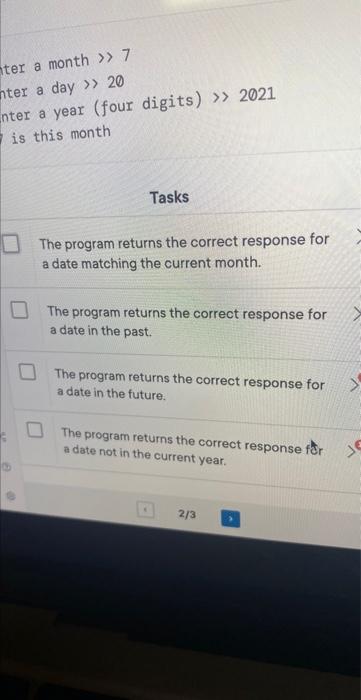 to access the current date. Task Create the PastPresentFuture class. Prompt a