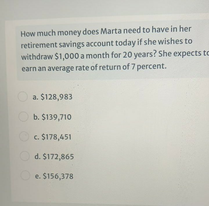 help plz How much money does Marta need to have in