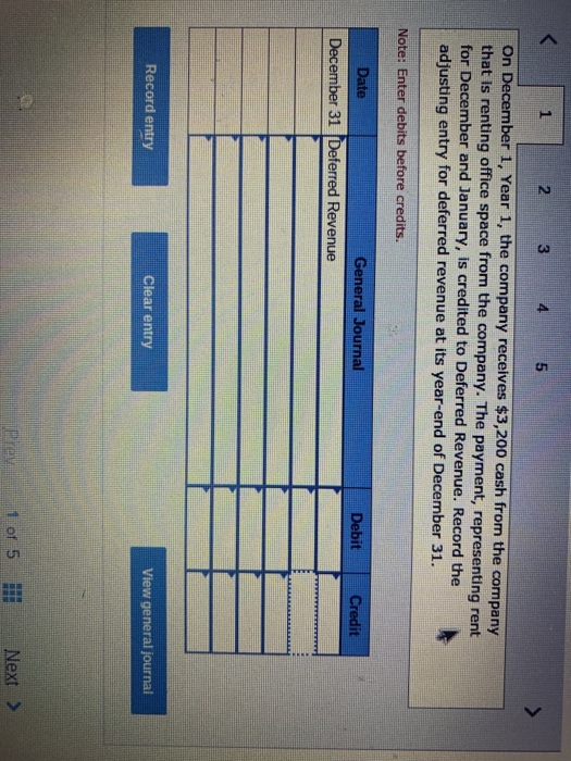 company during Year 1. 1. On December 1, Year 1, the company