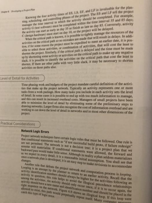 C D E, F Time 2 Days 3 Days 1 Day 3