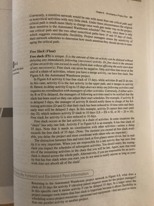 an Activity on Node (AO) diagram 3. Answer the following questions: 1.
