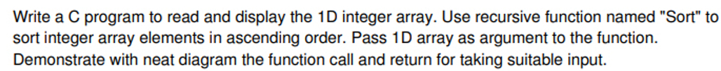 Write a C program to read and display the 1D integer