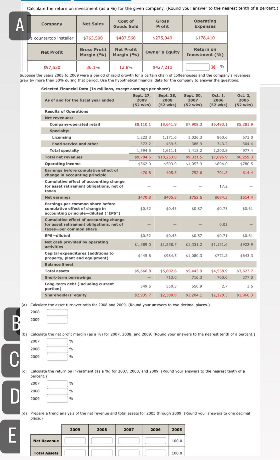  Solve A in the first picture as one seperate question and