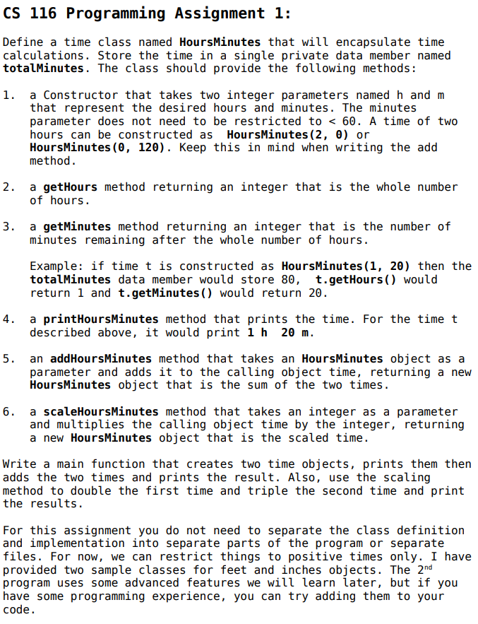 This is for my C++ Class CS 116 Programming Assignment 1: Define