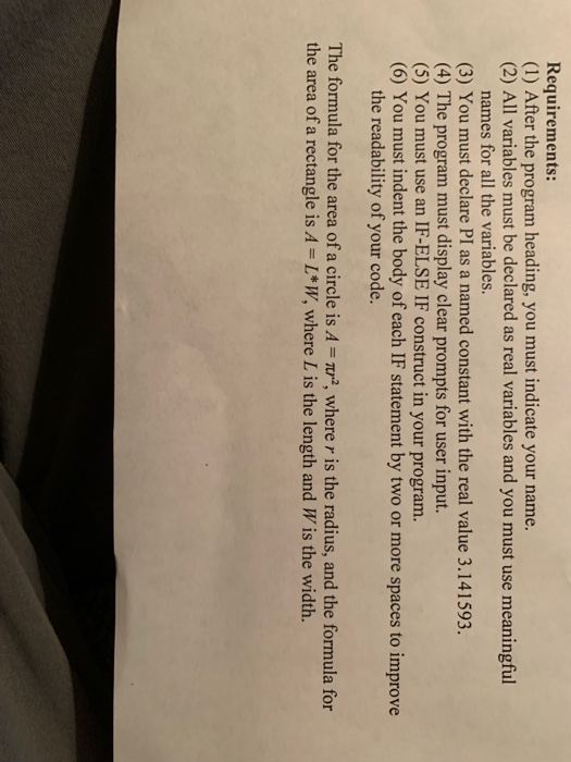 program that allows the user to choose which of the following two