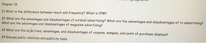  answer the question 22,23,24 Chapter 19 21 What is the difference
