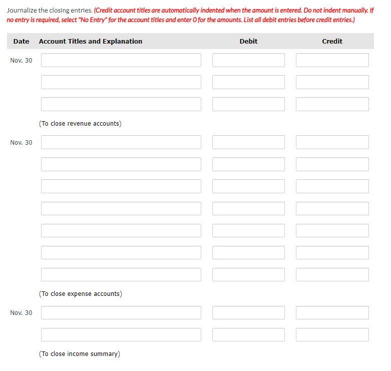 Nov. 8 Paid $9,585 for salaries due employees, of which $4,995 is