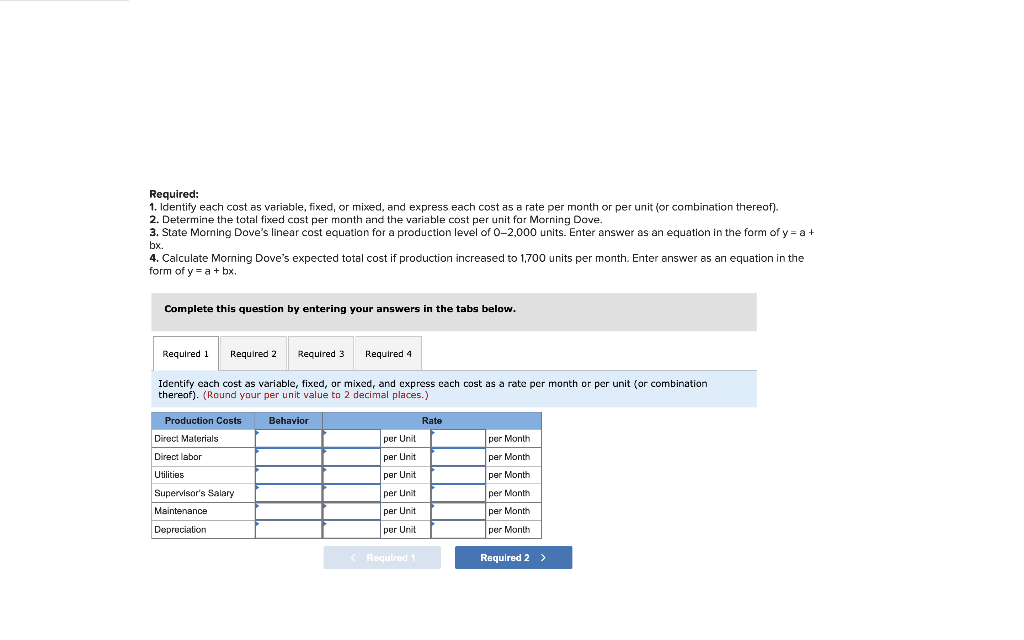 help. Thanks and please zoom in if needed. Morning Dove Company manufactures