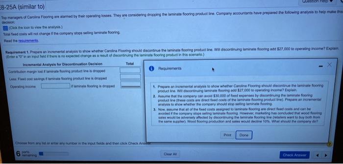 please help with requirements 1-3 Homework: Ch 8 HW 3 of 6