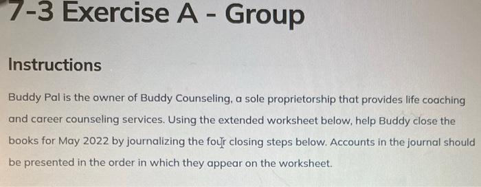 i would like help on STEP 3. ty 7-3 Exercise A