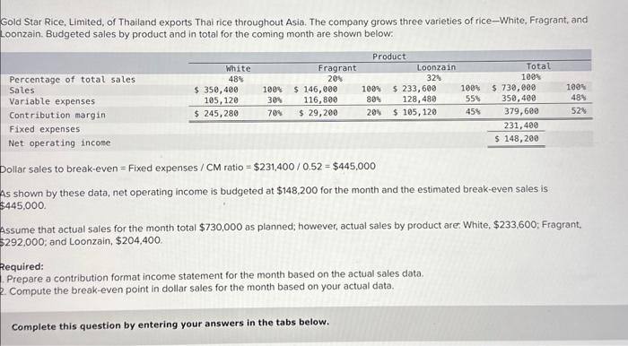 need help with required 1 and 2 :) Sold Star Rice, Limited,